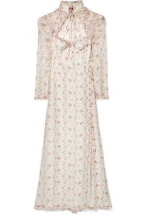 Brock Collection | Olivia ruffled floral-print silk-organza maxi dress | NET-A-PORTER.COM
