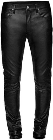 Original Leather Jean Basic 5 Pocket Style for Men's in Black Lambskin Snug fit for sale on Amazon (36) at Amazon Men’s Clothing store