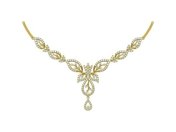 gold diamond necklace - Google Search