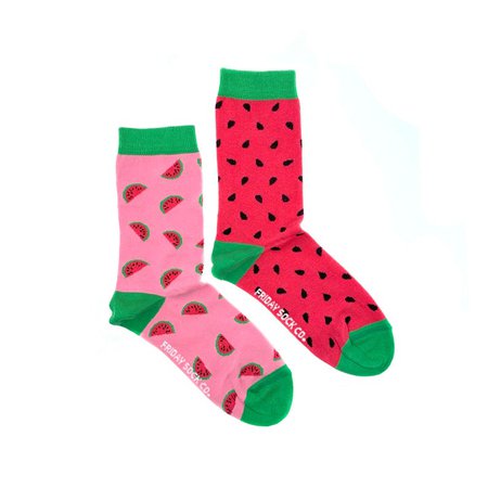 Womens Socks Mismatched Watermelon Socks Summer Cute | Etsy