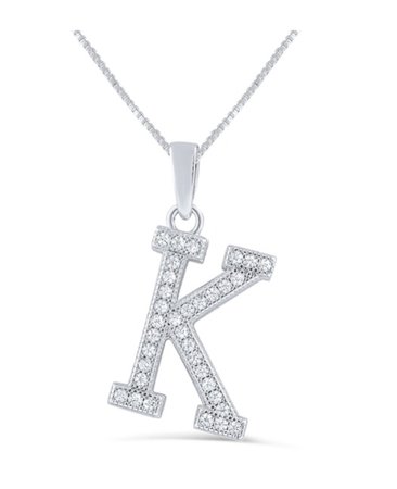 necklace with the letter K