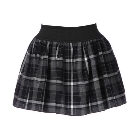 black band plaid skirt