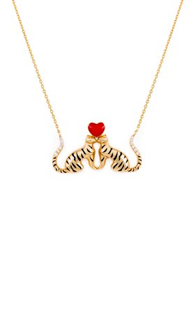 Tiger Of Love 18k Gold Diamond Necklace By L'atelier Nawbar | Moda Operandi