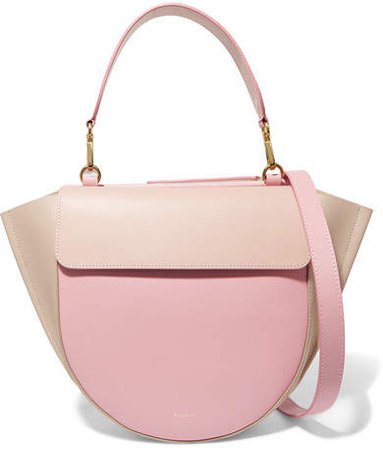 Wandler Medium Color-block Leather Shoulder Bag - Baby pink