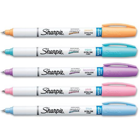 Sharpie Extra Fine Pastel Paint Pen Set of 5 - Walmart.com - Walmart.com