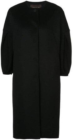 cropped sleeve cocoon coat