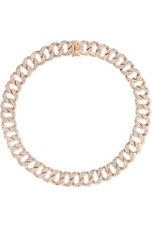 Anita Ko | 18-karat rose gold diamond choker | NET-A-PORTER.COM