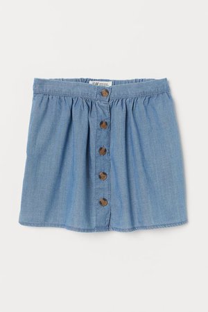 Button-front Skirt - Blue/chambray - Kids | H&M US