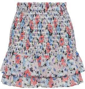 Attila Tiered Floral-print Georgette Mini Skirt