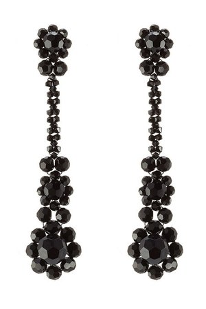 Simone Rocha - Bead Embellished Earrings - black