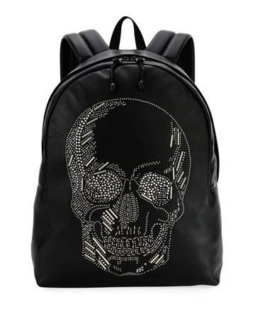 Alexander McQueen Men's Skull-Studded Small Backpack