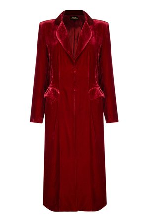 1940's style velvet coat in sumptuous red silk velvet | Etsy