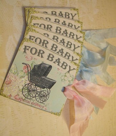 Baby Wish Tags Vintage Style Set of 6 or 9 | Etsy