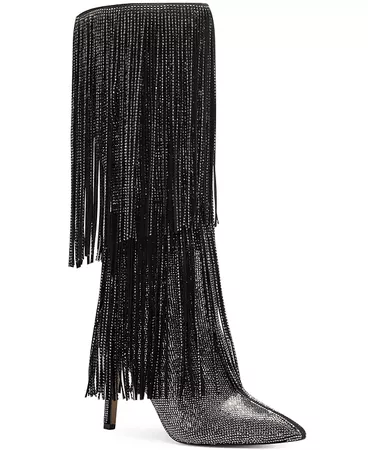 black INC International Concepts INC Ishani Fringe Boots, Created for Macy's & Reviews - Boots - Shoes - Macy's