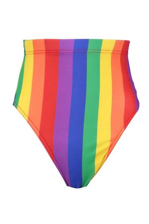 Tall Rainbow Stripe Hotpants | Boohoo UK