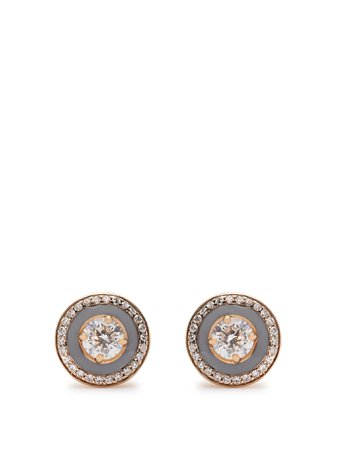 Mina diamond & 18kt rose-gold earrings | Selim Mouzannar | MATCHESFASHION.COM