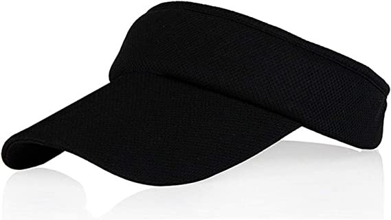 Amazon.com: Black Sun Visor for Girls and Women, Long Brim Thicker Sweatband Adjustable Hat : Clothing, Shoes & Jewelry
