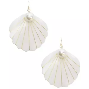 iridescent shell drop earrings