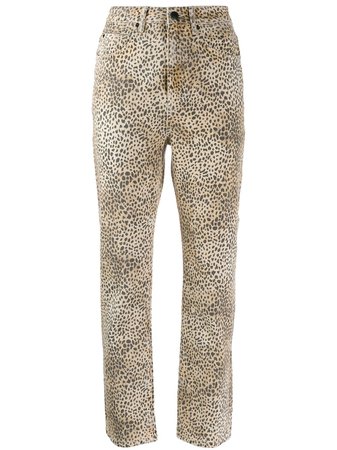 Alexander Wang cheetah print trousers with Express Delivery - Farfetch