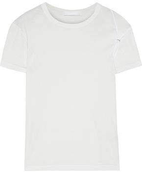 Grosgrain-trimmed Cotton-jersey T-shirt