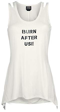 Burn After Use Harley Quinn White Tank Top