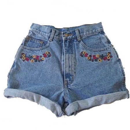 embroidered shorts