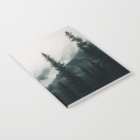 Over the Mountains and trough the Woods - Forest Nature Photography Notebook by Stay Positive Design on society6