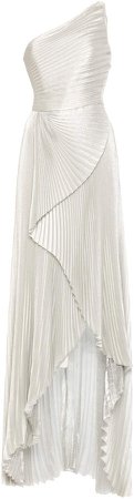 SemSem Pleated Silk-Blend Gown Size: 2