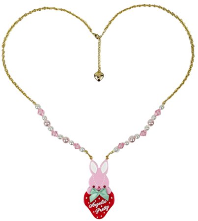 Angelic Pretty Little Bunny Strawberry Necklace