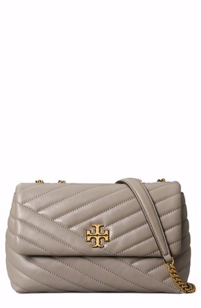 Kira Chevron Quilted Small Convertible Leather Crossbody Bag