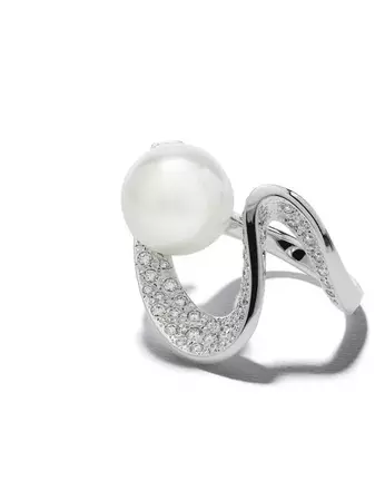 TASAKI 18kt White Gold TASAKI Atelier Cascade South Sea Pearl And Diamond Ring - Farfetch