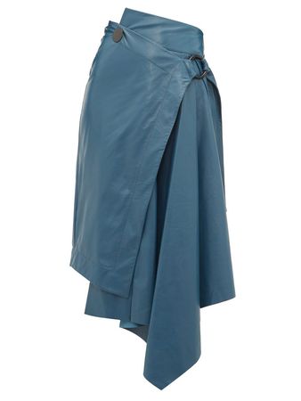 PETAR PETROV | Leather Handkerchief Wrap Skirt