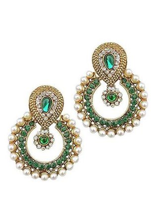 YouBella Ethnic Traditional Pearl Chandbali Earrings at Rs 245, 7160242 Voonik | India