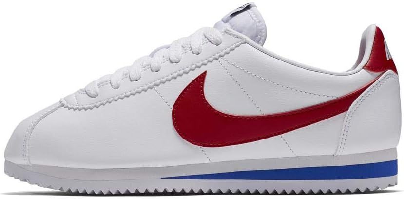 Amazon.com | Nike Womens WMNS Classic Cortez Leather 807471 103 - Size 5W White/Varsity Red | Road Running