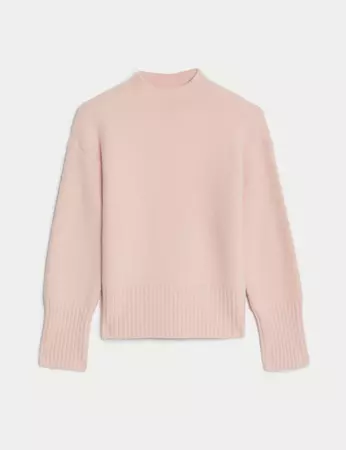 Ribbed Funnel Neck Jumper | M&S Collection | M&S