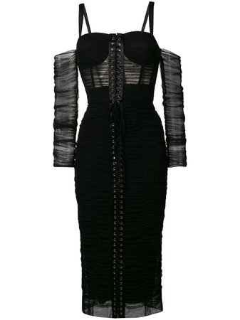 Dolce & Gabbana lace-up midi dress