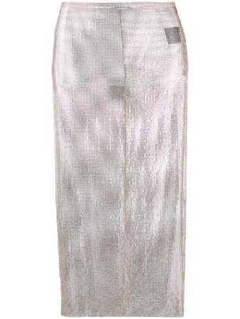 Alessandra Rich Crystal Embellished Skirt | Farfetch.com