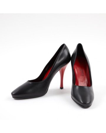 Lyst - Bottega Veneta Vintage Black Leather Heels in Black