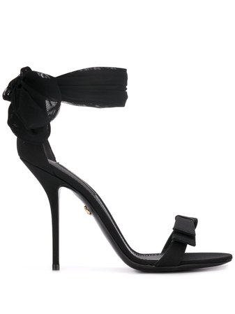 Dolce & Gabbana Tulle Detailed Sandals CR1049AX880 Black | Farfetch