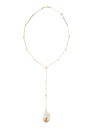 Mizuki - 14K Gold Pearl & Diamond Link Necklace | Mitchell Stores