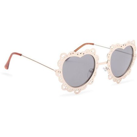 With Love From CA Lace Metal Heart Sunglasses