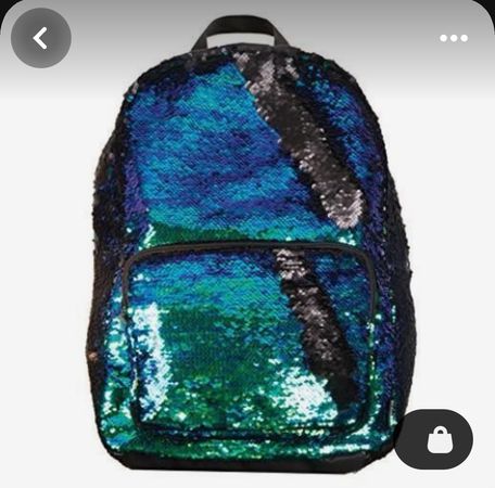 sequin backpack mermaid green