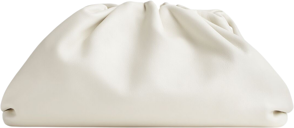 white bottega pouch
