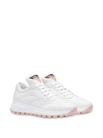 Prada Top Stitched Runner Sneakers 1E245LF045Y5A White | Farfetch