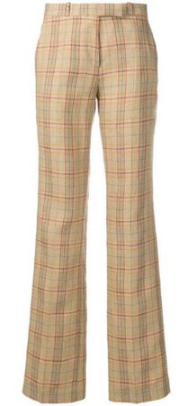 etro checked trousers