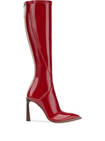 Fendi Patent Leather Pointed Toe Boots - Farfetch
