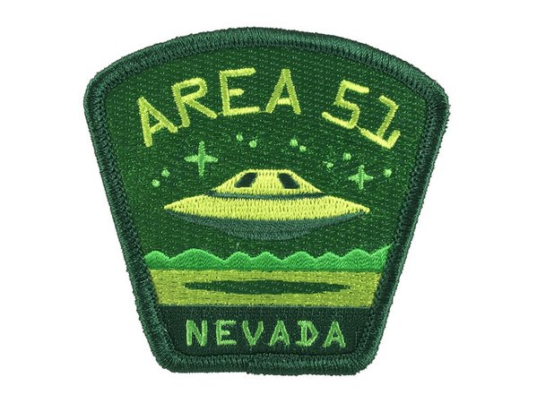 Area 51, Nevada UFO/Alien embroidered travel patch