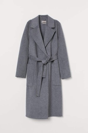 Cashmere-blend Coat - Gray