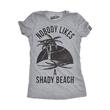Amazon.com: Womens Shady Beach Funny Shirts Cute Palm Trees Vintage Novelty Hilarious T Shirt (Heather Grey) - 3XL: Clothing