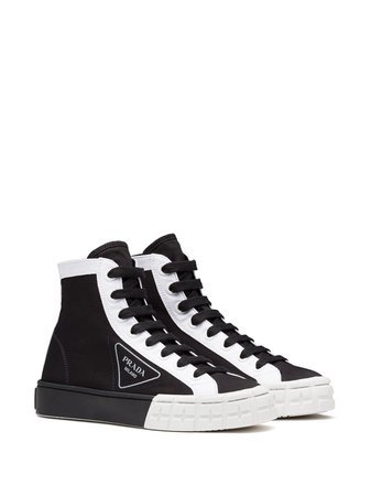 Prada Gabardine hi-top sneakers black 1T941LF03589C - Farfetch